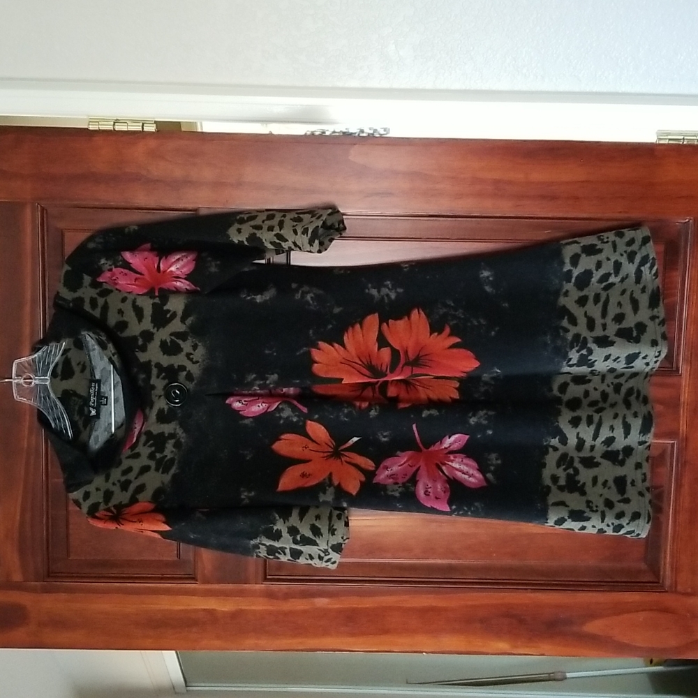 Animal print & flower dress